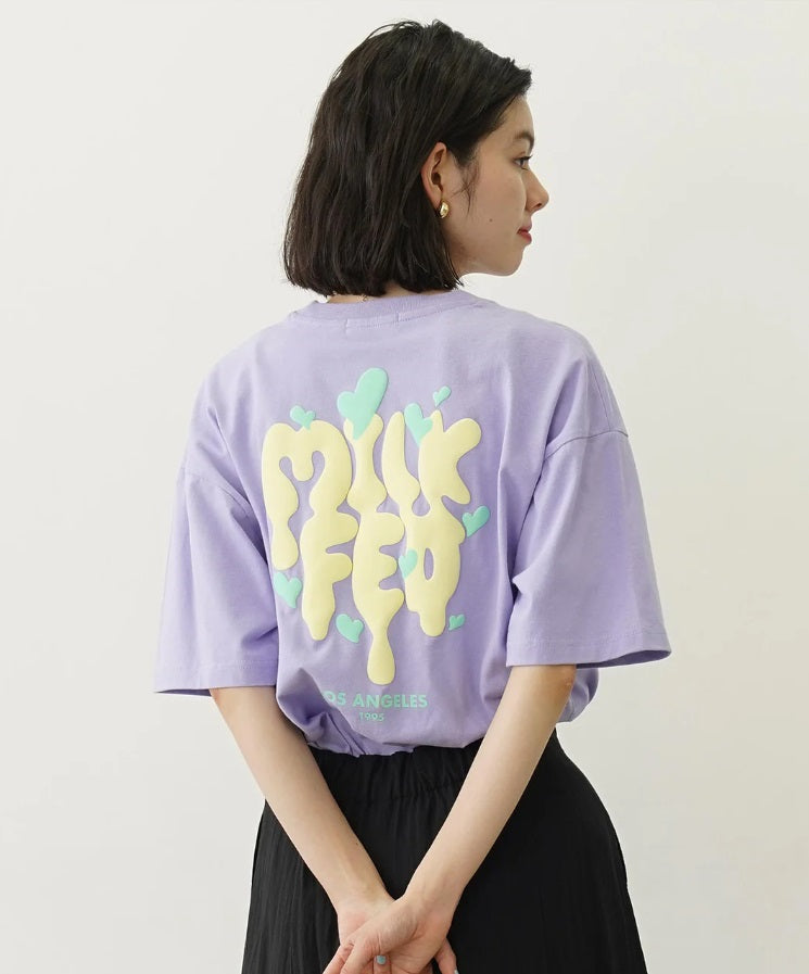 日本直送 MILKFED MELT LOGO WIDE S/S TEE【SJ028】