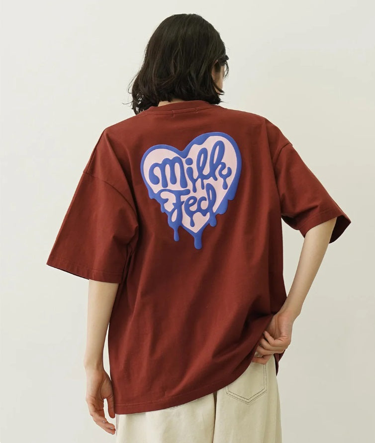 日本直送 MILKFED MELTY HEART FOAM PRINT WIDE S/S TEE【SJ027】