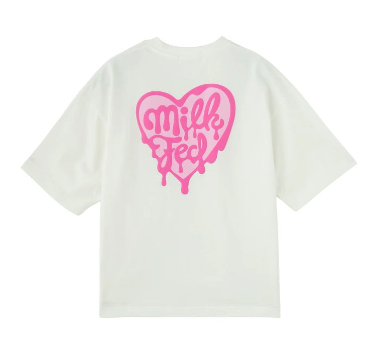 日本直送 MILKFED MELTY HEART FOAM PRINT WIDE S/S TEE【SJ027】