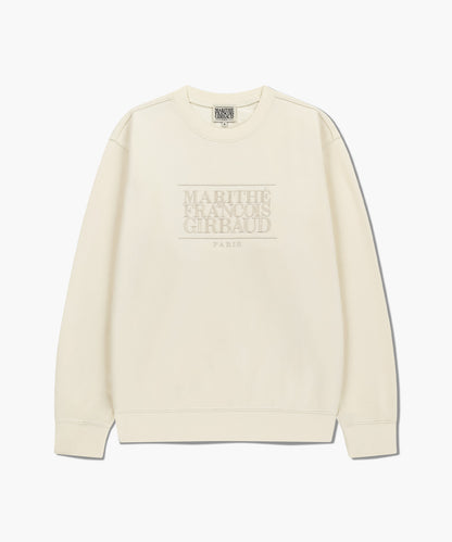 韓國 Marithe Francois Girbaud Classic Logo Embroidery Sweatshirt (Brushed)【MF687】