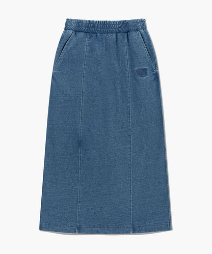 韓國 Marithe Francois Girbaud W Embroidery Classic Logo Sweat Skirt【MF766】