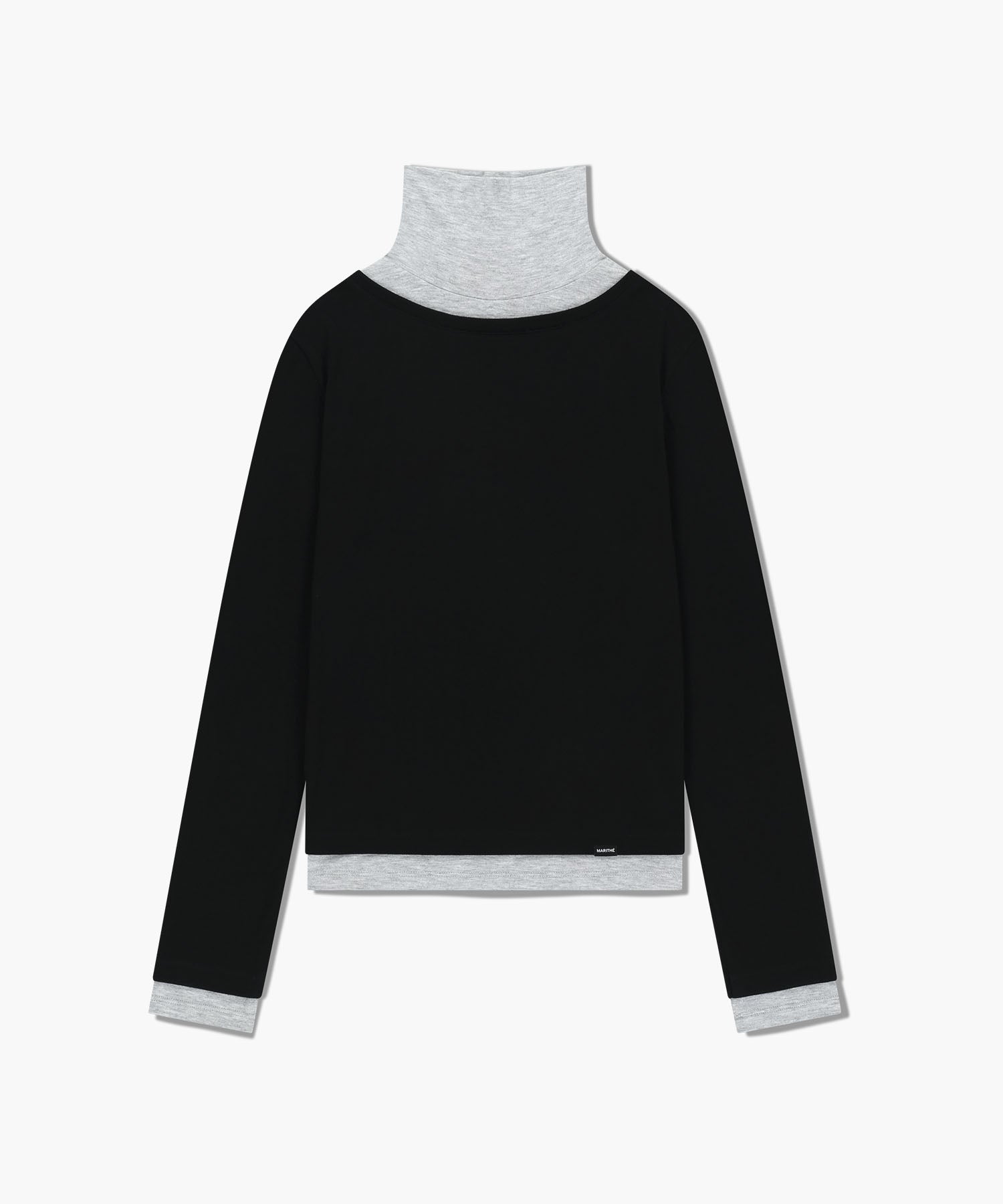 韓國 Marithe Francois Girbaud W Layered Turtle Neck Long Sleeve【MF771】