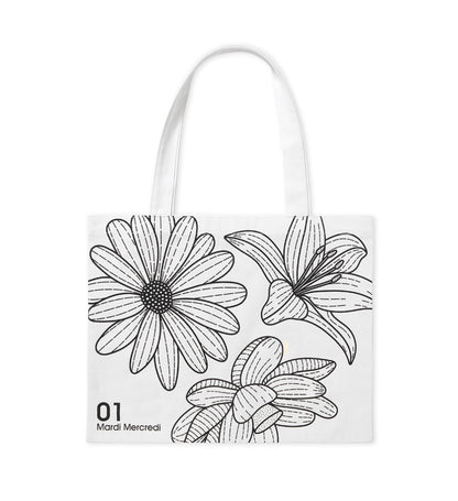 韓國 Mardi Mercredi CANVAS BAG TRIPLE FLOWER 【MM043】