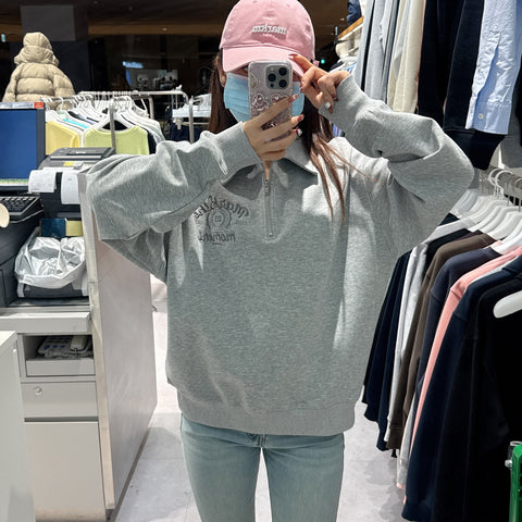 韓國 Markm COLLARED HALF ZIP UP【MA111】