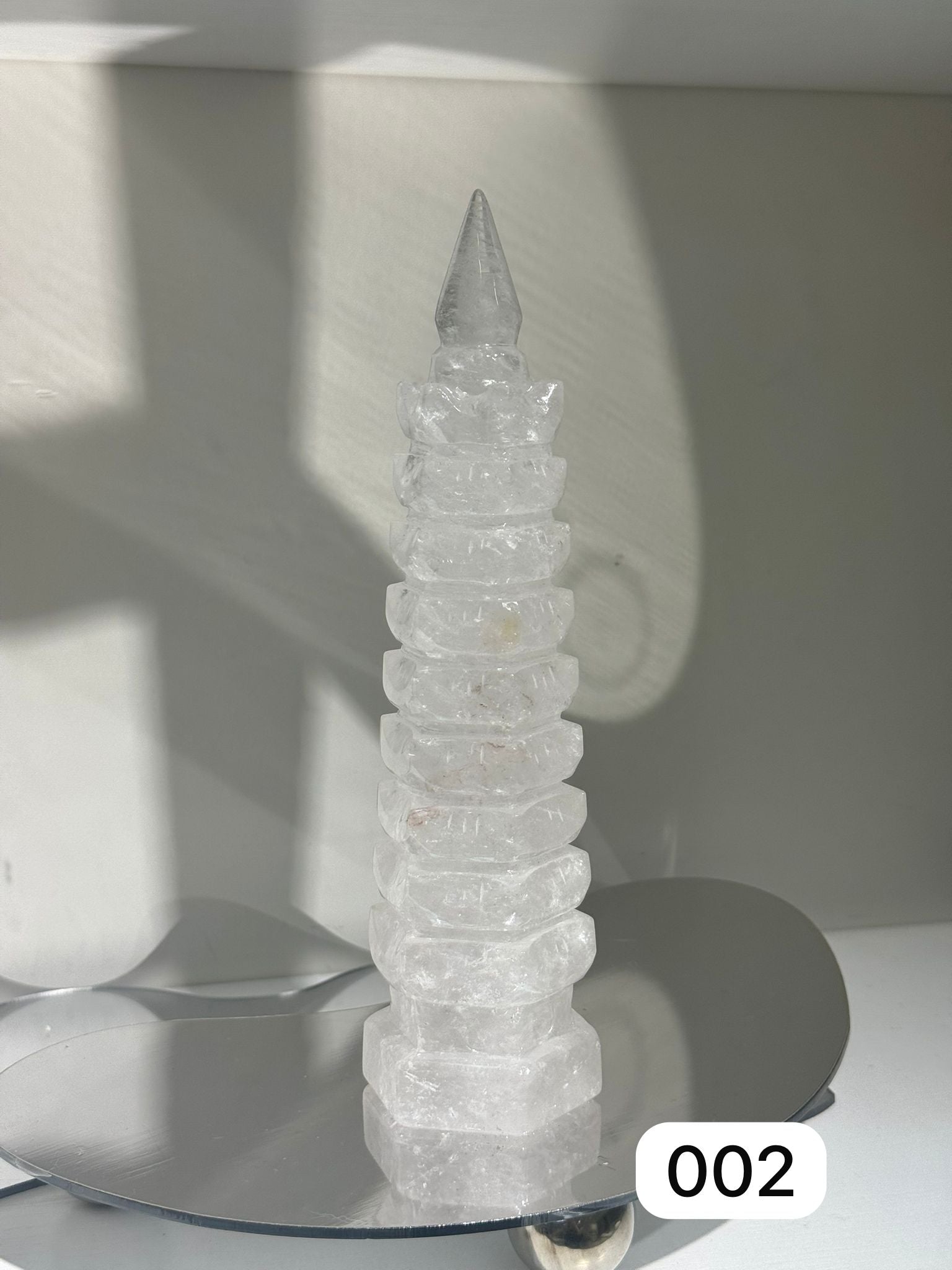 白晶文昌塔 002 22cm【SE439】