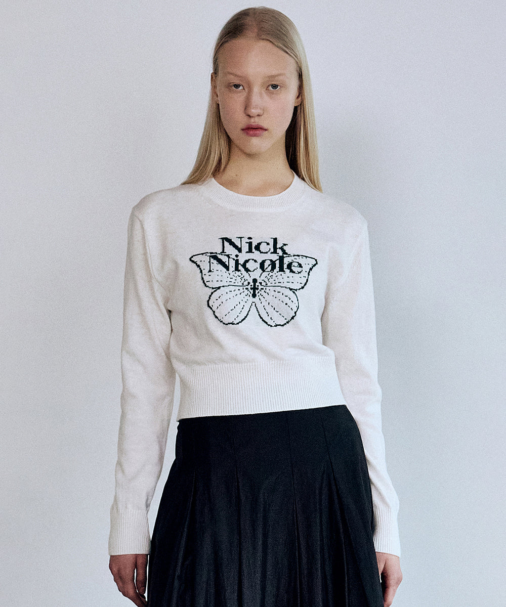 韓國 Nick Nicole Cashmere Butterfly Signature【NK017】