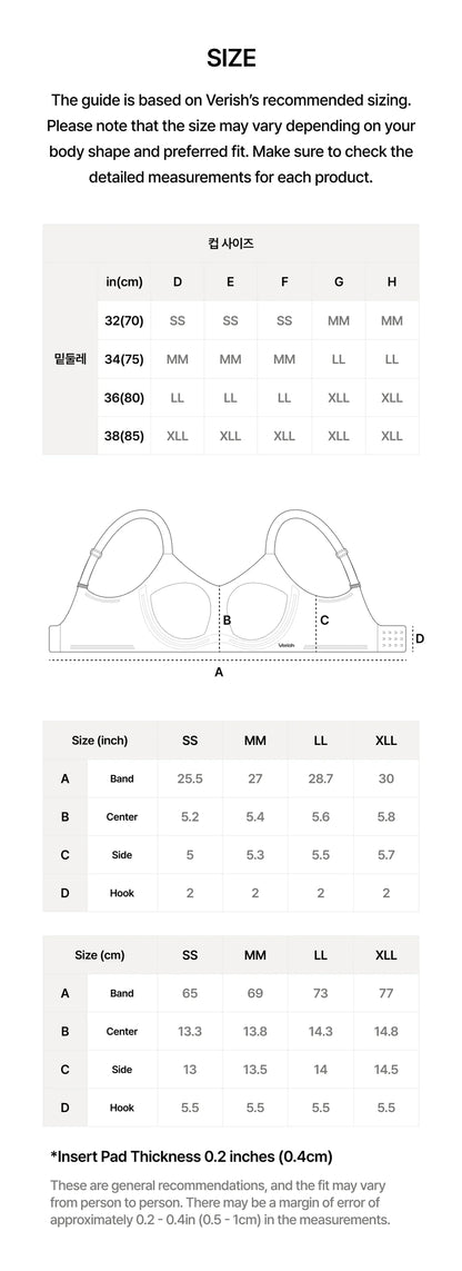 新產品 | 韓國 Verish Cool Fit Bra Comfort Big Minimizer【SE337】