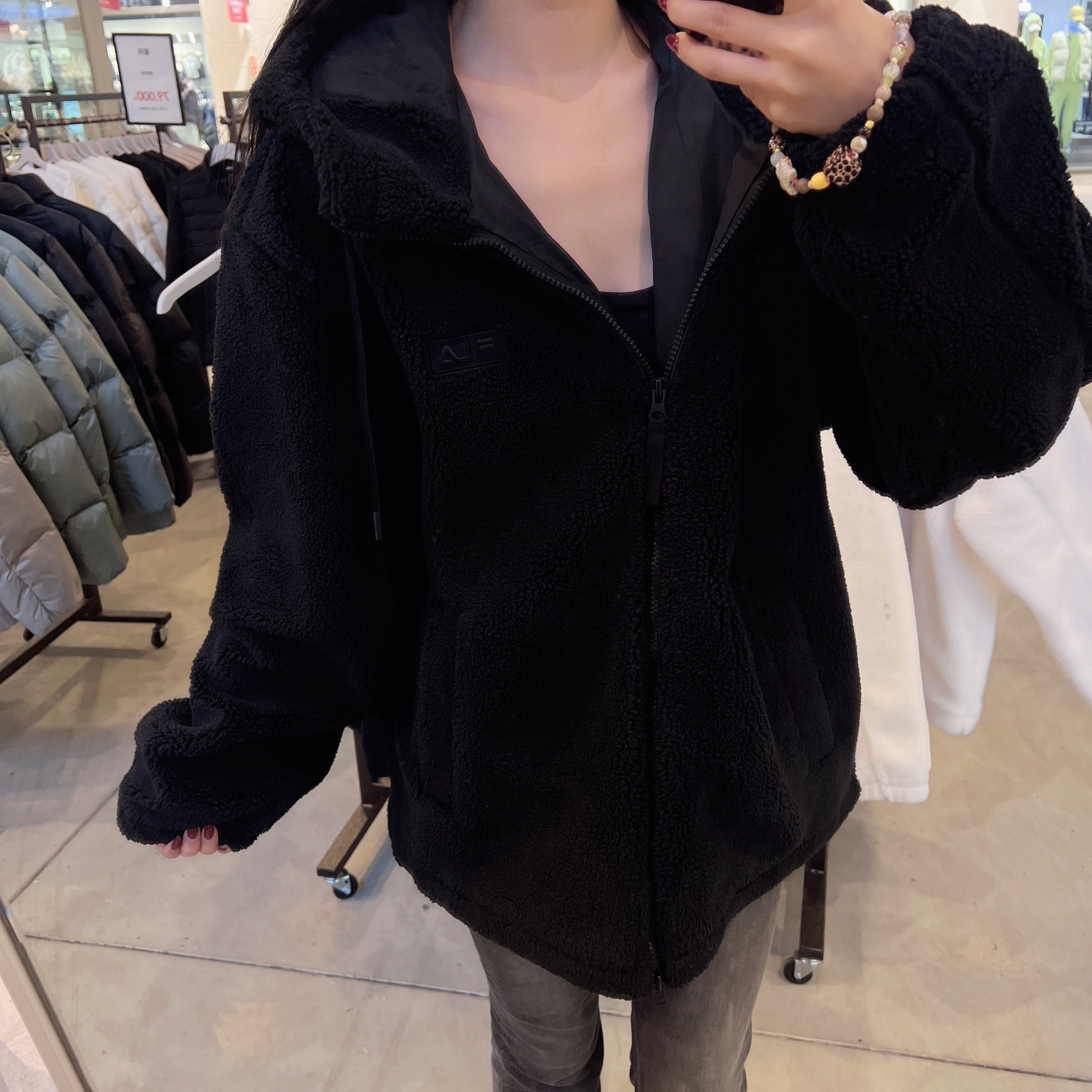 韓國 FILA Unisex Essential Boa Hooded Jacket【FA120】