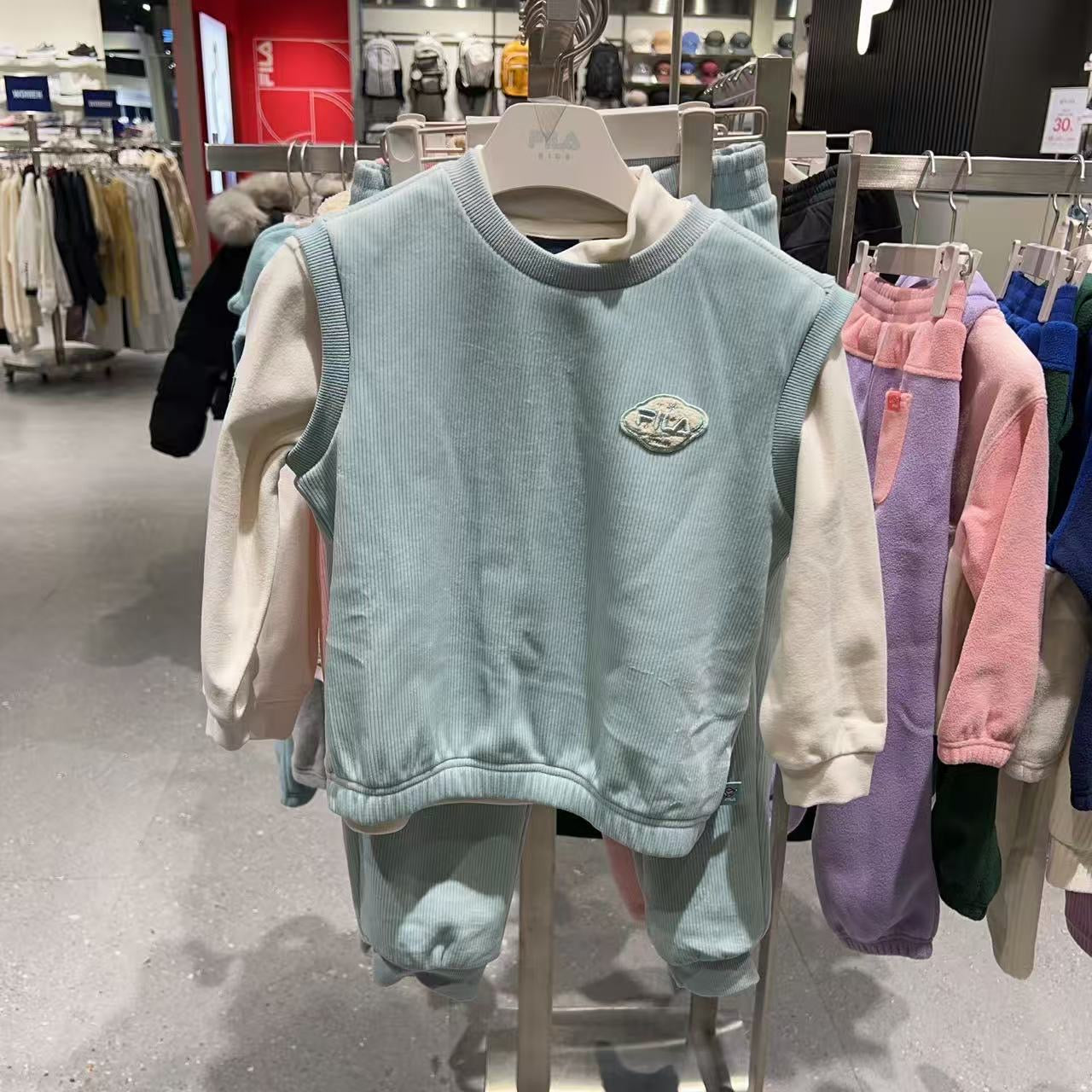 韓國 FILA Kids TOD Planet Embroidery Velour Golf Set【FA089】