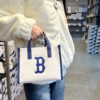 韓國 MLB Basic Big Logo Canvas Small Tote Bag 【MB081】 - STT Mall HK 靚太網購