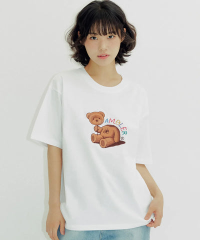 韓國 Ambler Balloon Bear Short Sleeve T-Shirt【AR106】