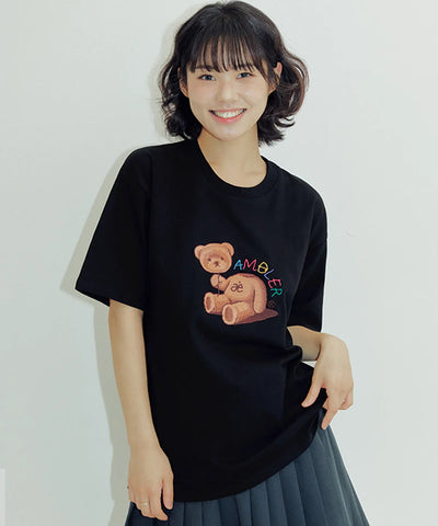 韓國 Ambler Balloon Bear Short Sleeve T-Shirt【AR106】