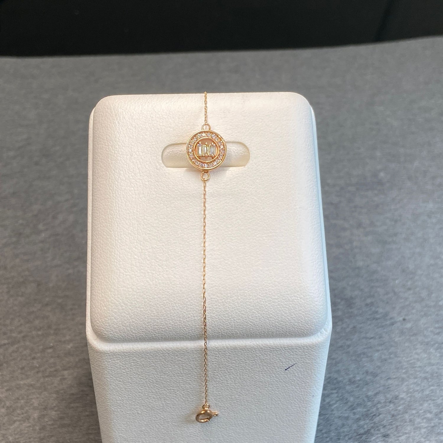 日本直送 心願光圈鑽石粉金手鍊【JS426】