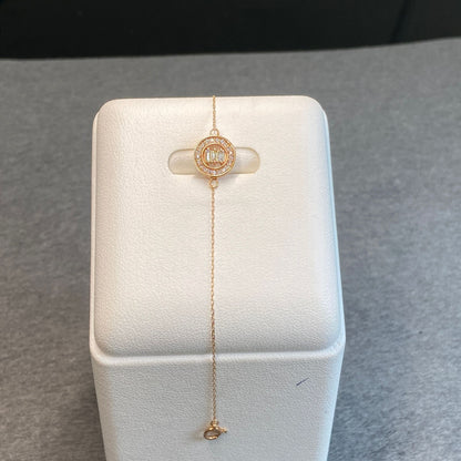 日本直送 心願光圈鑽石粉金手鍊【JS426】