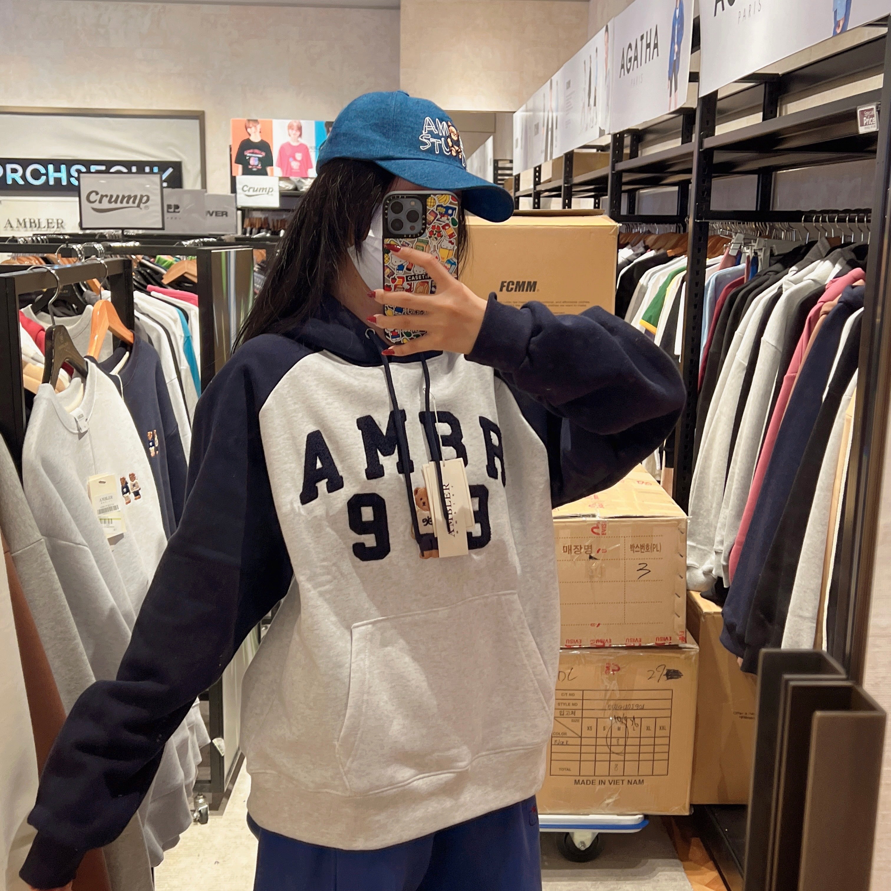 韓國 Ambler Buckle 99 Bear Overfit Fleece Hoodie【AR030】 - STT Mall HK 靚太網購