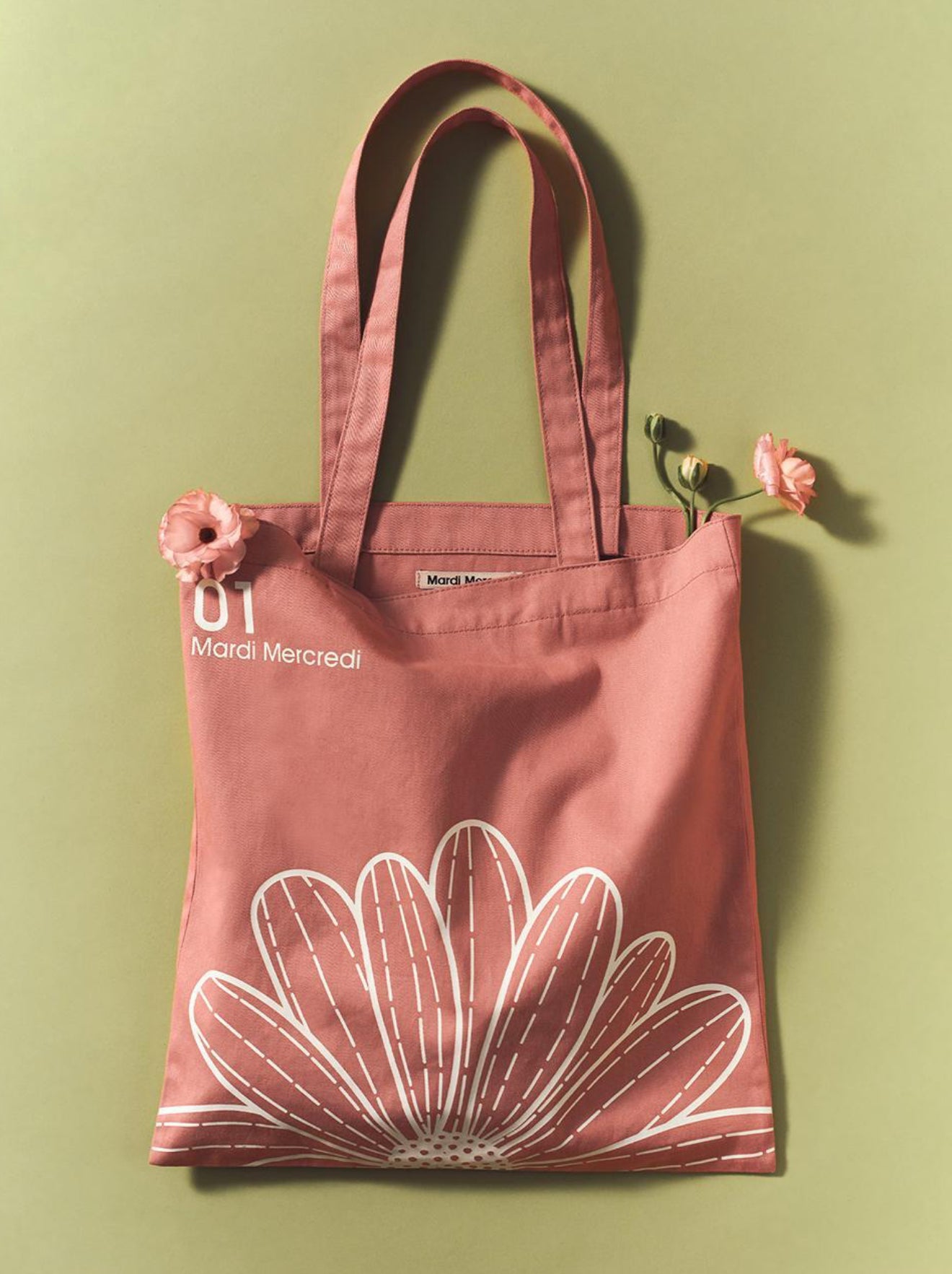 韓國 Mardi Mercredi CANVAS BAG FLOWER【MM044】