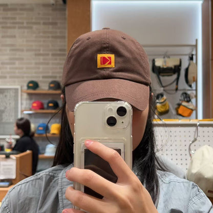 韓國 Kodak Relaxed Fit Square Logo Ball Cap【KK030】