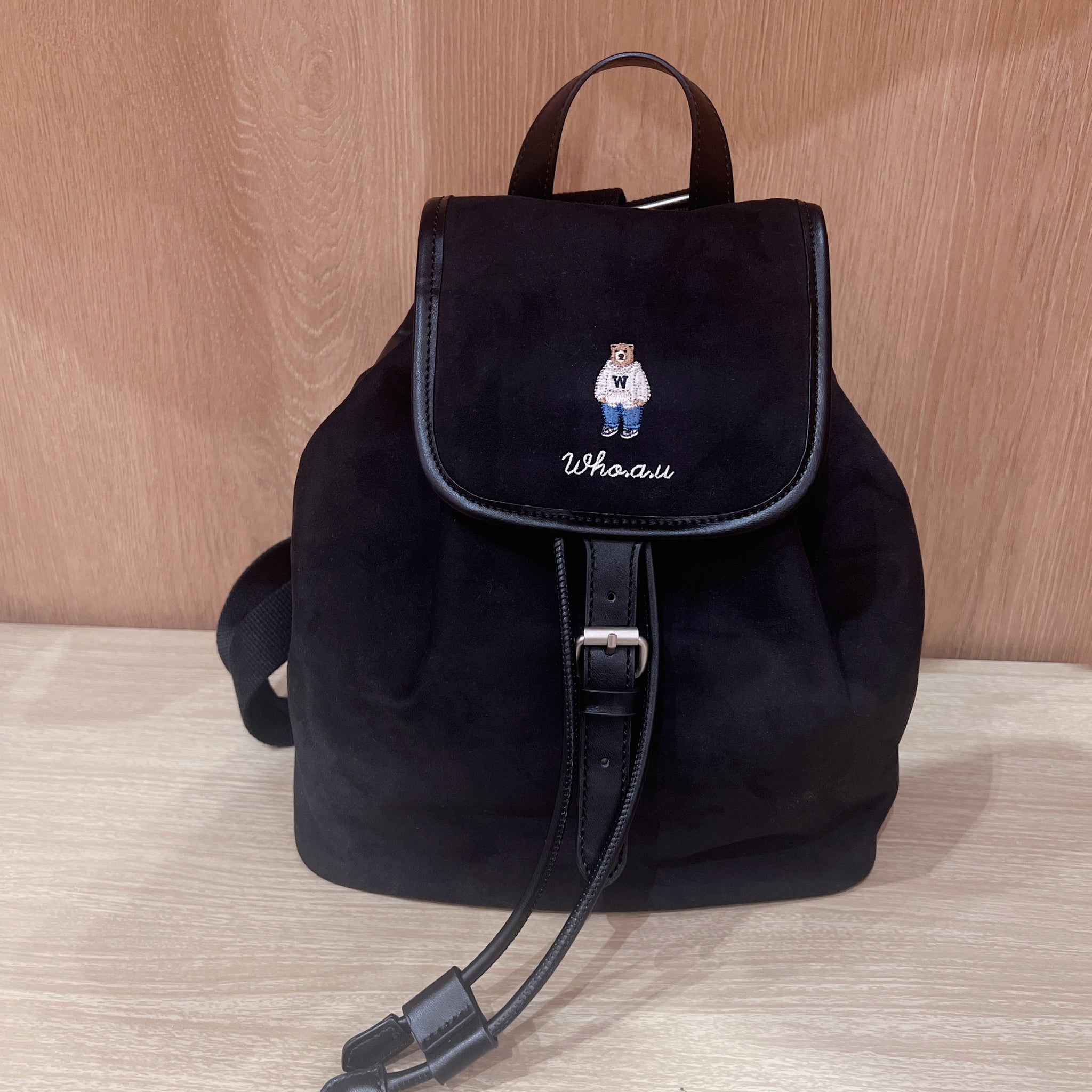 韓國 WhoAU Suede Backpack【WA199】