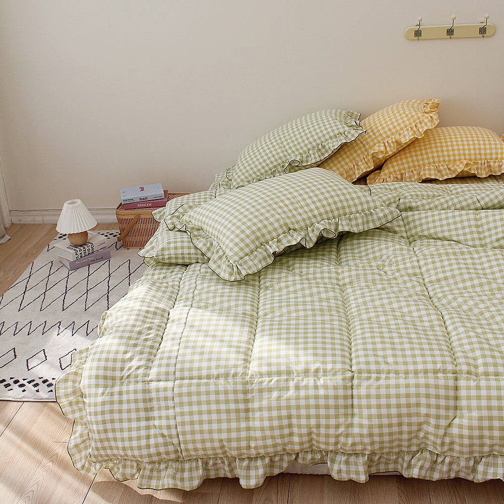 韓國 週日格紋荷葉邊【SM410】