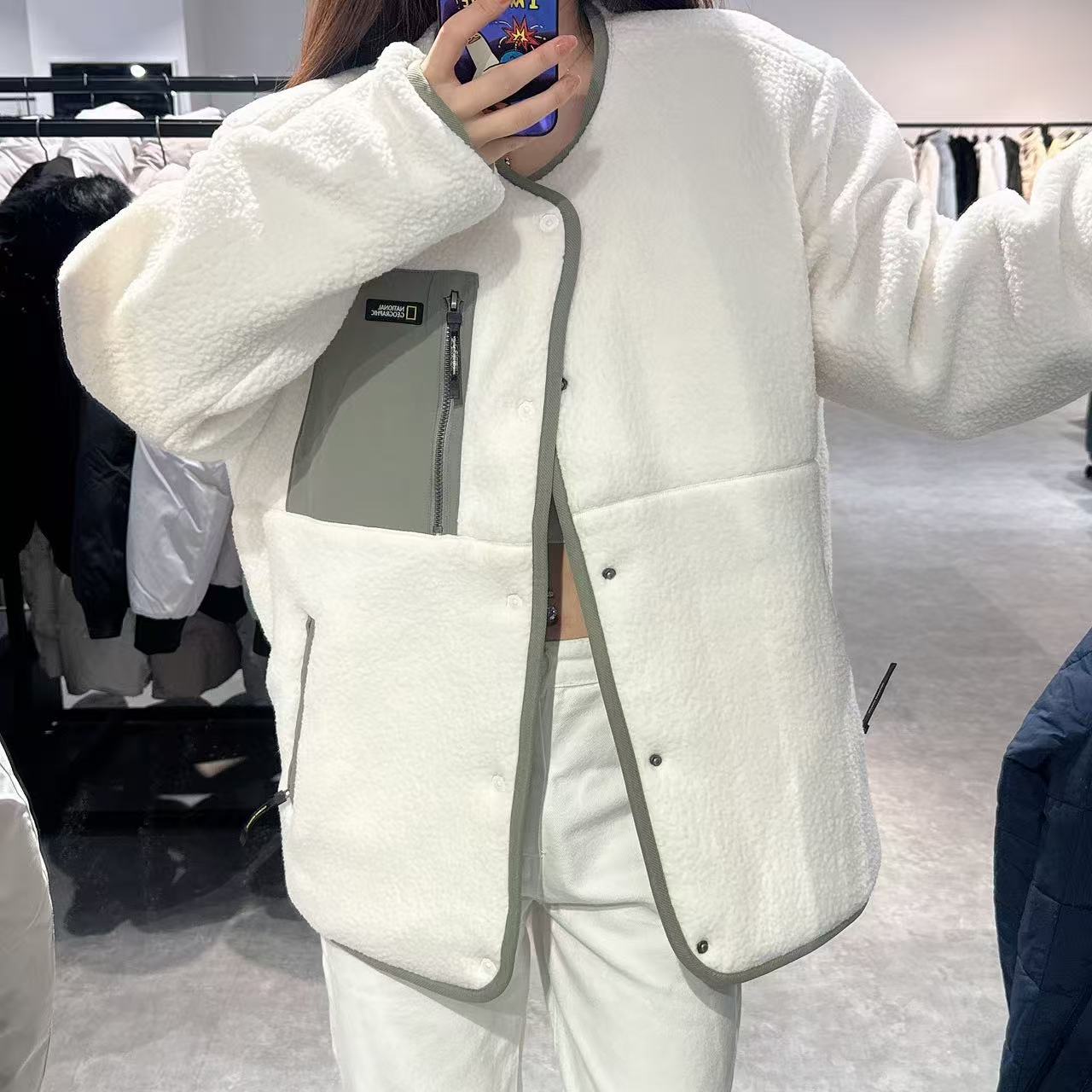 韓國 National Geographic Osukuni Quilted Reversible U-Neck Jacket【NG099】