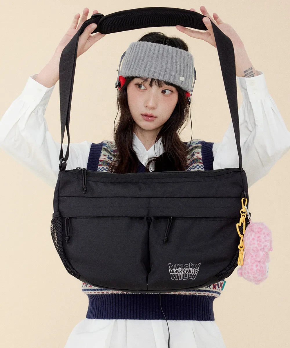 韓國 Wacky Willy Kiki Metal Clip Crossbody Bag【WW141】