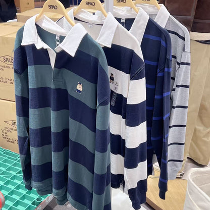 韓國 SPAO Woody Rugby Long Sleeve T-Shirt【SP302】