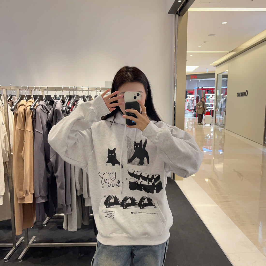 韓國 Video Jockey IBEUMYEON BARO HIPSTER HOODIE（加絨款）【VJ005】 - STT Mall HK 靚太網購