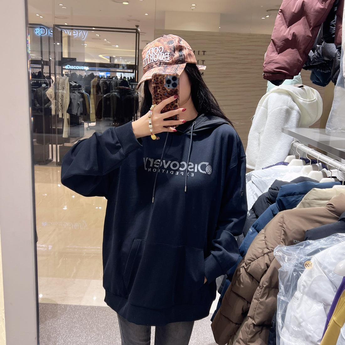 韓國 Discovery Logo Graphic Hoodie【DY093】