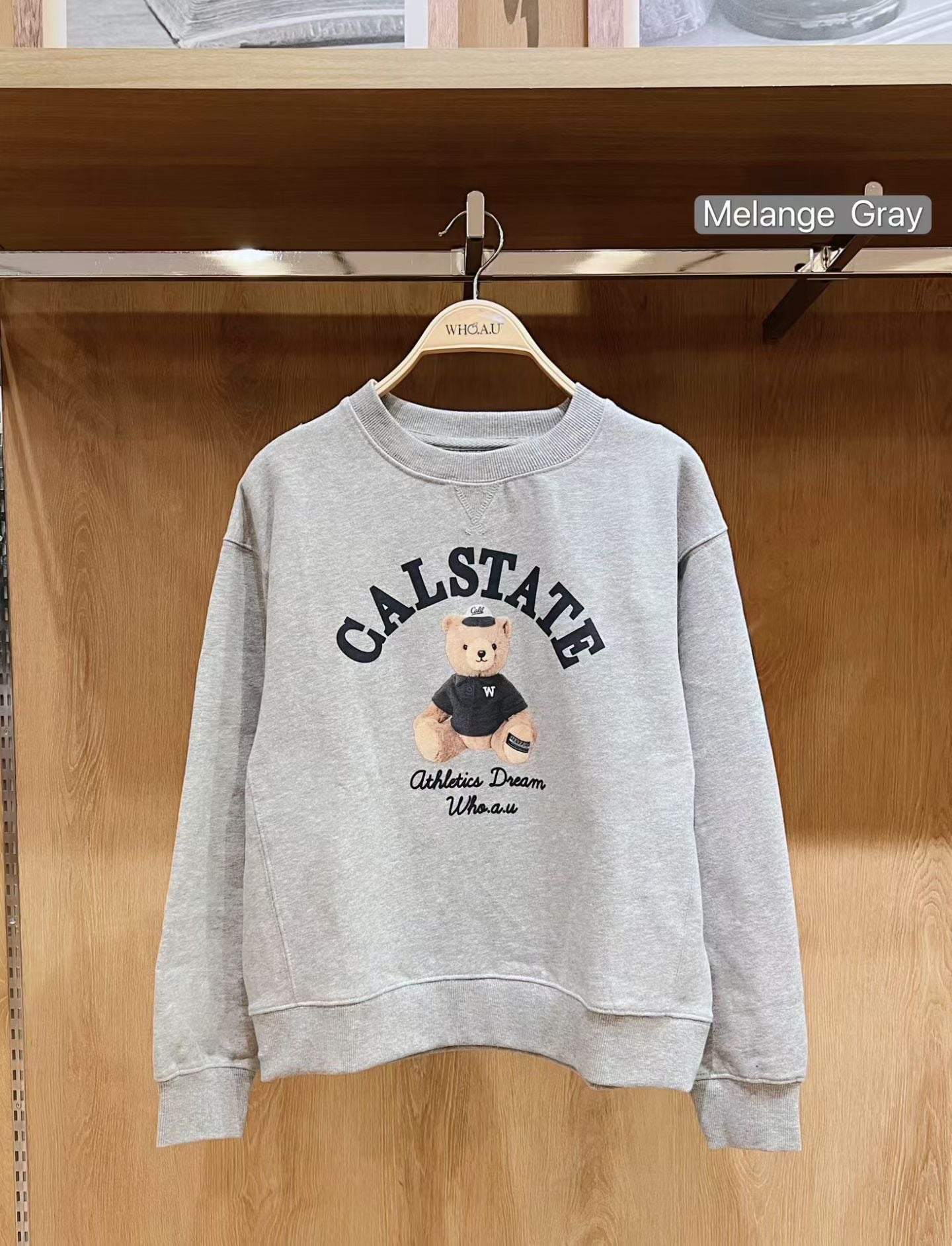 韓國 WhoAU Steve Bear Photo Sweatshirt【WA080】