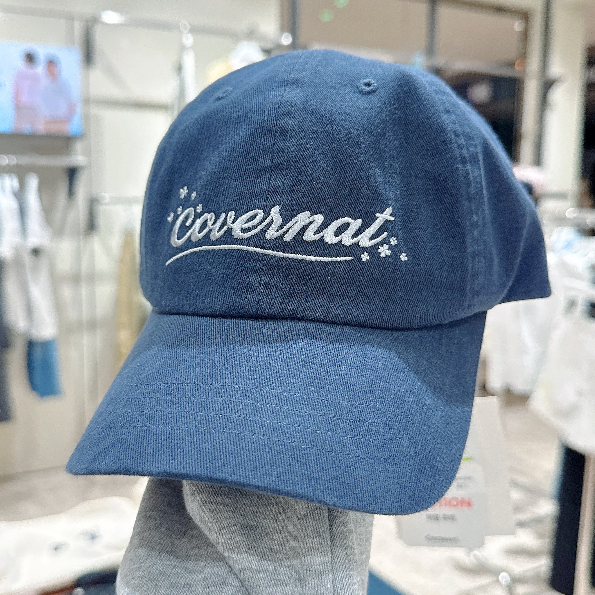 韓國 Covernat Clover Heart Cursive Washed Ball Cap【CO088】
