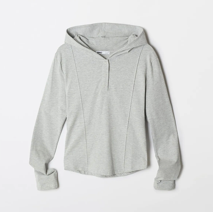 韓國 SPAO Hooded Snap Long Sleeve T-shirt【SP230】