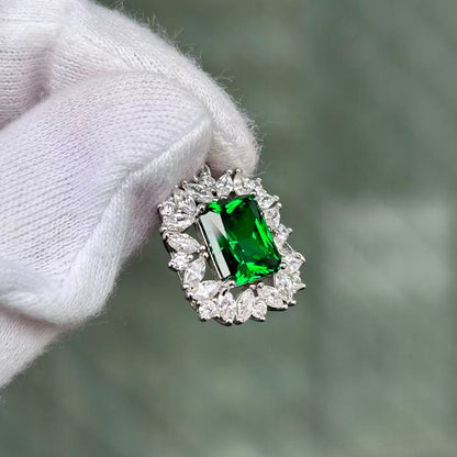 日本直送 綠尖晶銀項鍊【JS405】