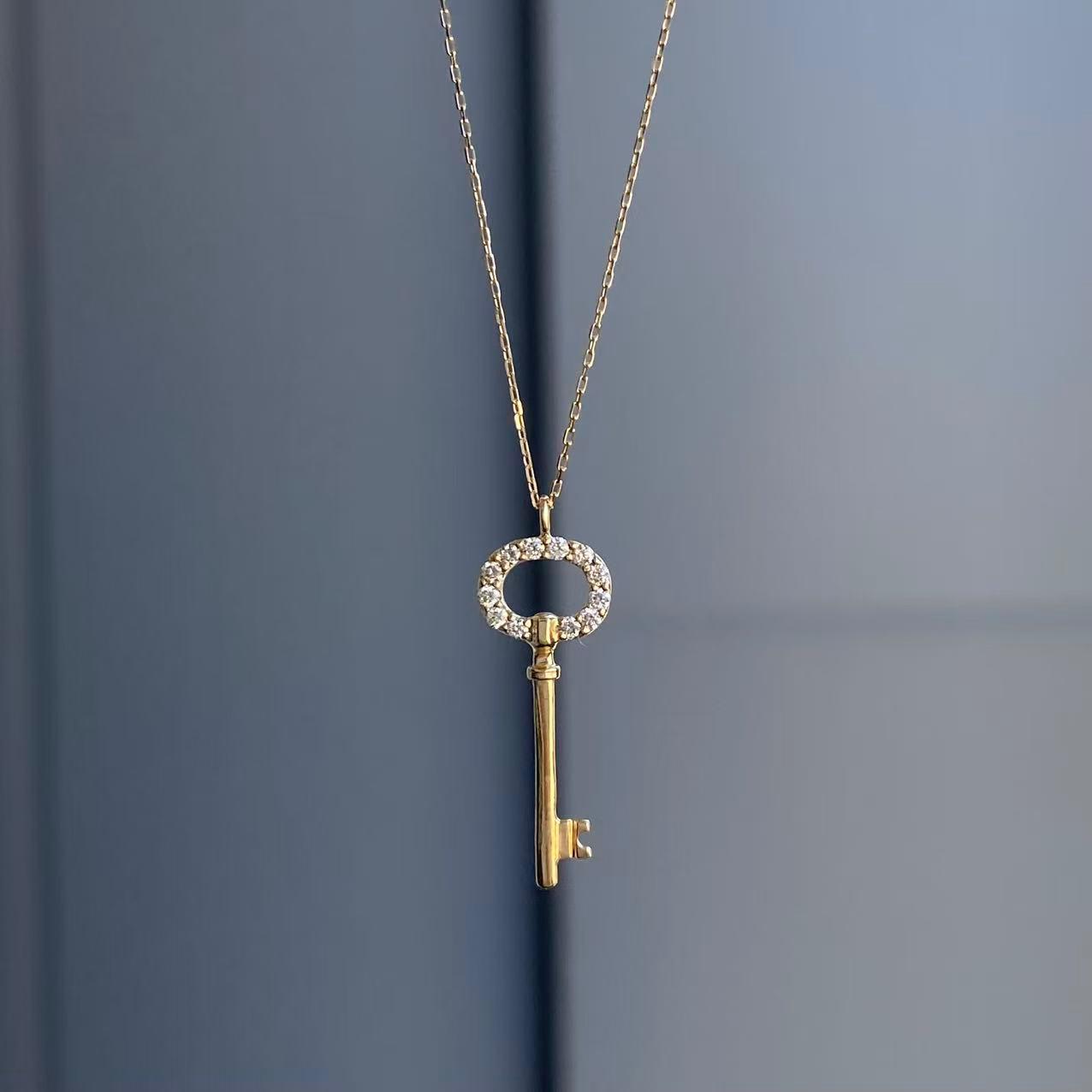 日本直送 輕奢小氣質鑰匙款黃金色項鍊【JS355】