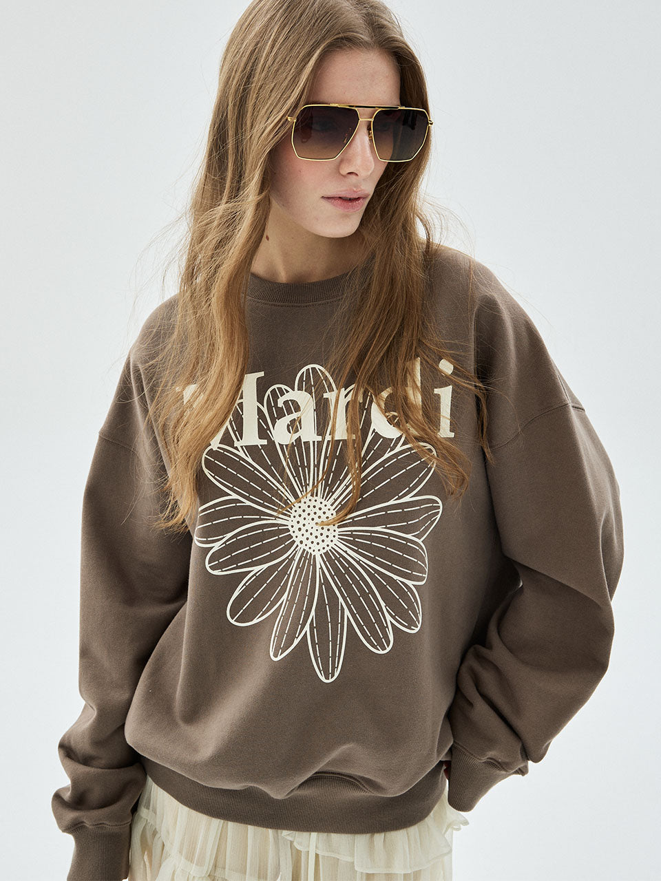 韓國 Mardi Mercredi SWEATSHIRT FLOWERMARDI【MM010】