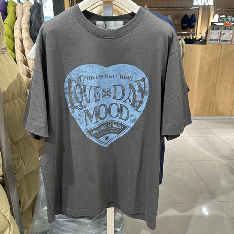 韓國 Satur Saturday Retro Mood Graphic T-Shirt【SR076】
