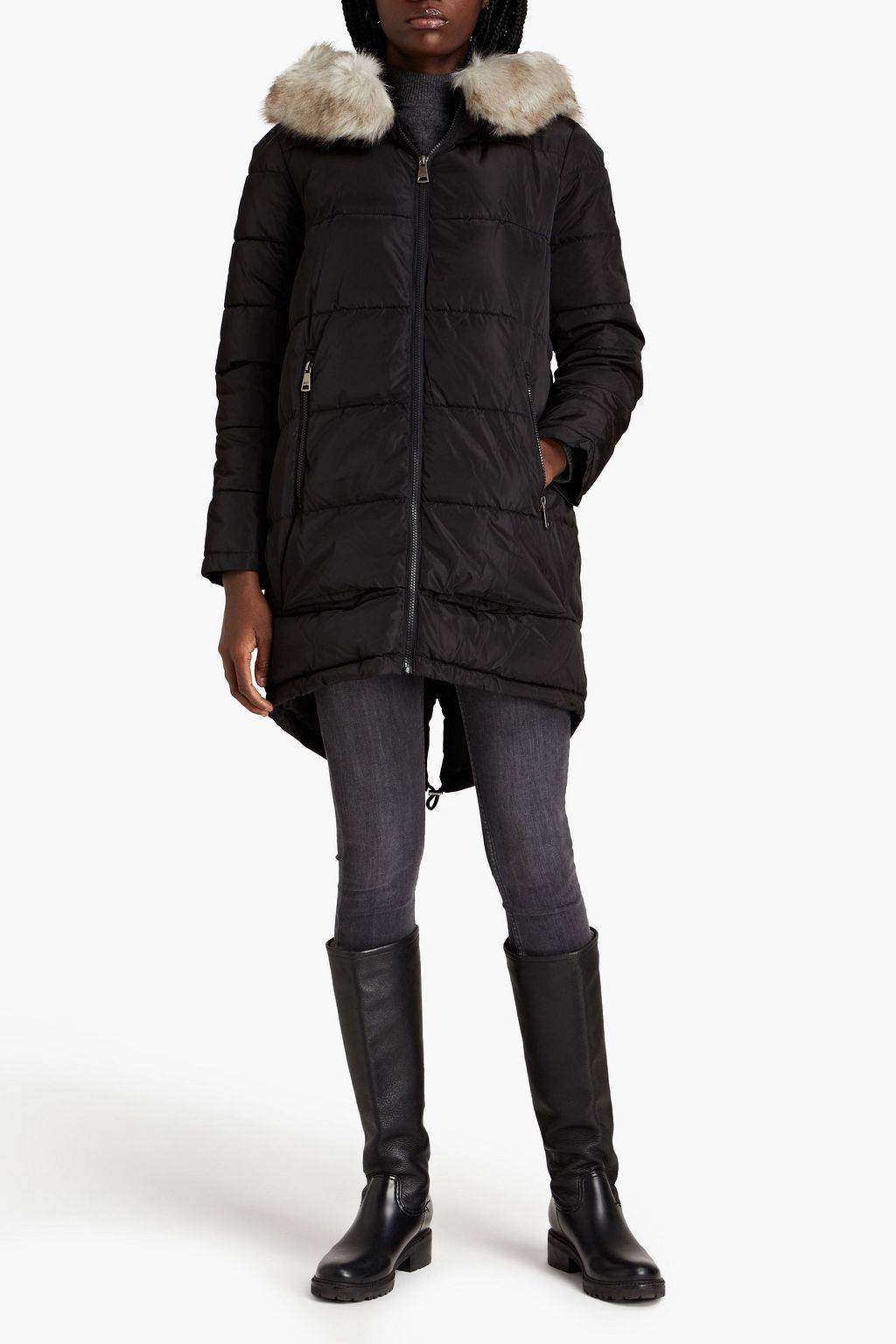 Dkny quilted shell hooded coat on sale