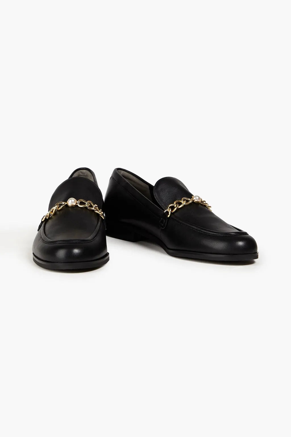 STUART WEITZMAN Owen embellished leather loafers