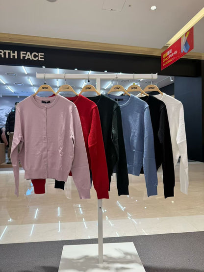 韓國 SPAO Round Neck Cardigan【SP198】