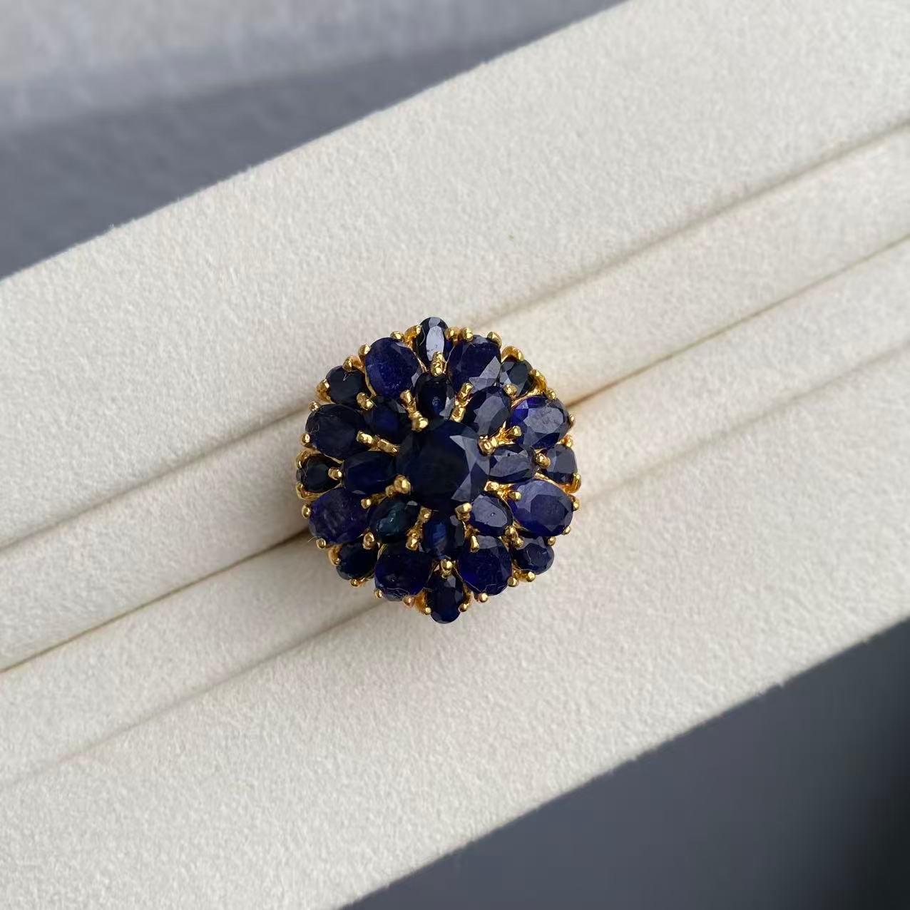 日本直送 寶藏復古風藍寶石戒指【JS366】