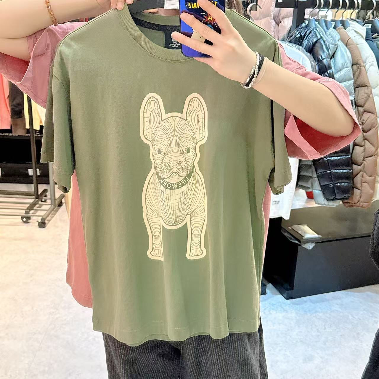 韓國 LifeWork Silk Radok Print Short Sleeve T-Shirt【LW041】