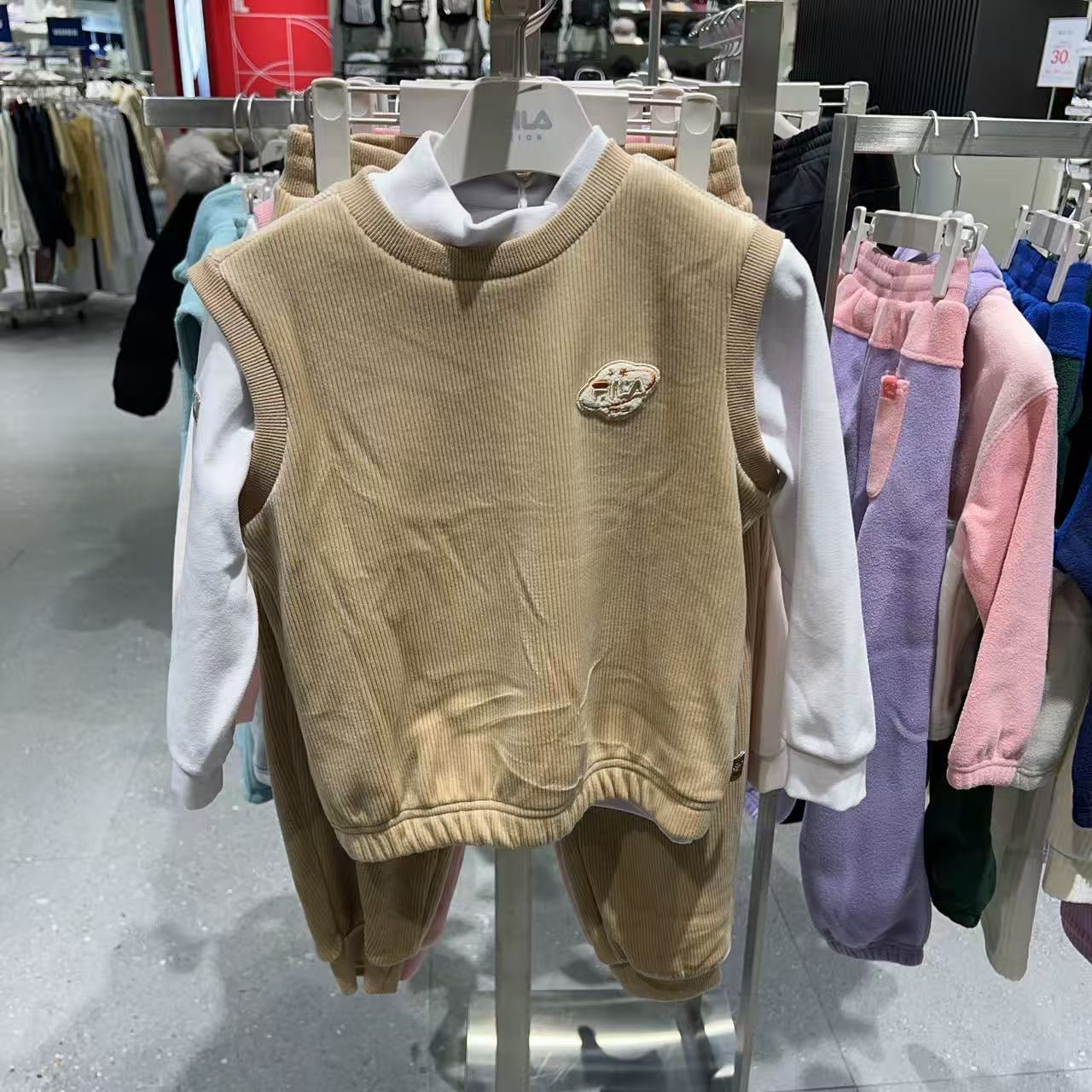 韓國 FILA Kids TOD Planet Embroidery Velour Golf Set【FA089】