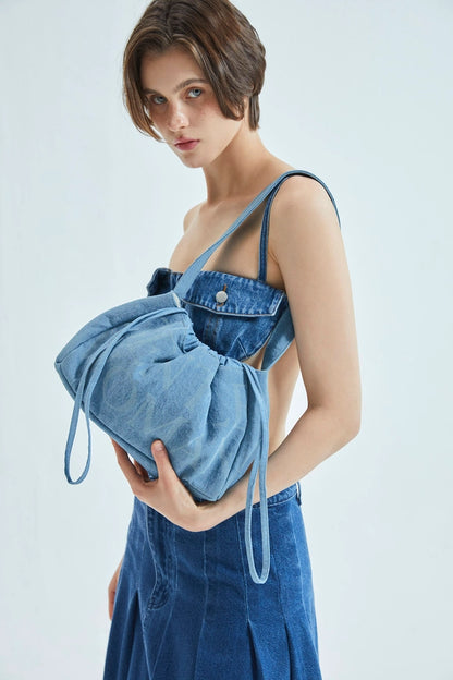 泰國 Gentle Woman DENIM DUMPLING BAG【SW606】