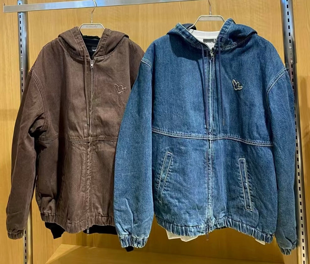 韓國 Mark Gonzales Angel Denim Hooded Padded Jacket【MG146】