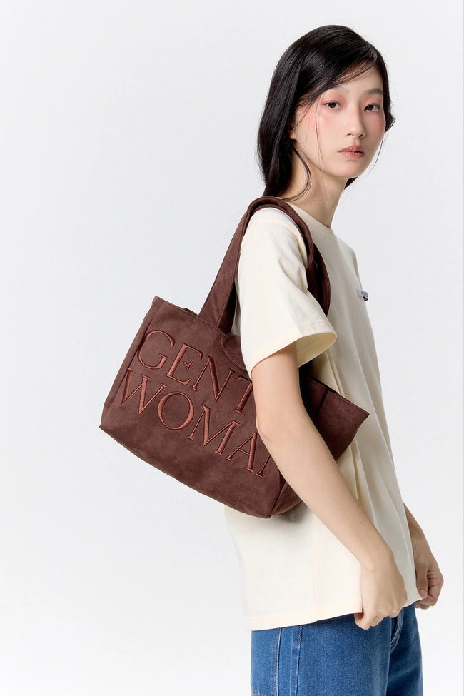 泰國 Gentle Woman SUEDE SHOULDER TOTE BAG【SW637】
