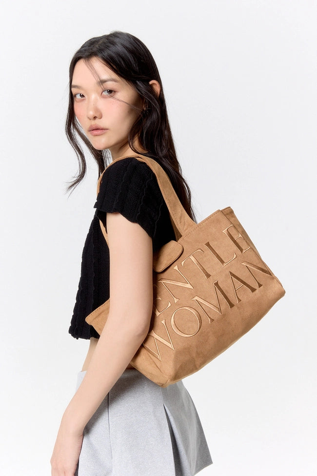 泰國 Gentle Woman SUEDE SHOULDER TOTE BAG【SW637】