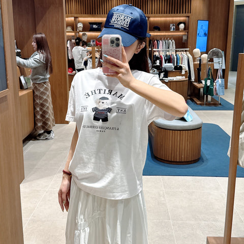 韓國 Marithe Francois Girbaud DOODLE BEAR IMAGE GRAPHIC TSHIRT【MF484】