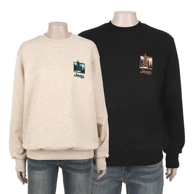 韓國 Jeep Loose Fit Mountain Sweatshirt【JP019】