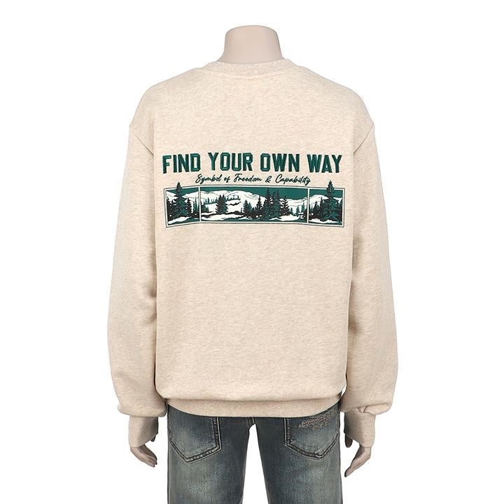 韓國 Jeep Loose Fit Mountain Sweatshirt【JP019】