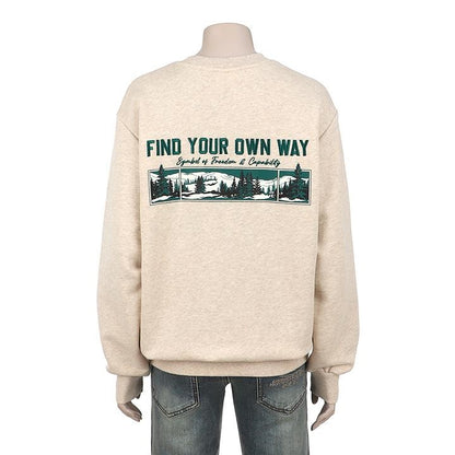 韓國 Jeep Loose Fit Mountain Sweatshirt【JP019】