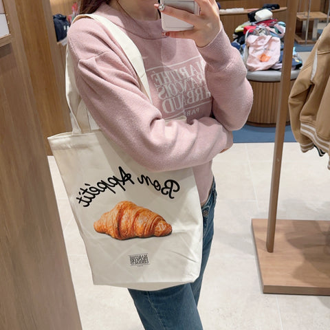 韓國 Marithe Francois Girbaud BREAD GRAPHIC ECO BAG【MF448】